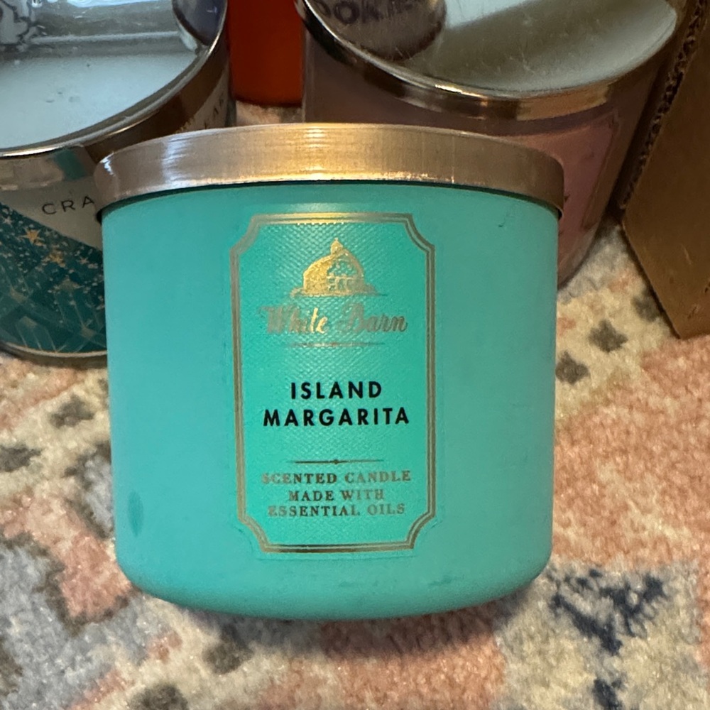 White Barn Island Margarita Candle in Teal